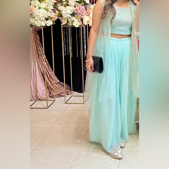 Sangeet / Wedding / Party wear Mirror work fancy jacket suit - Picture 1 of 15